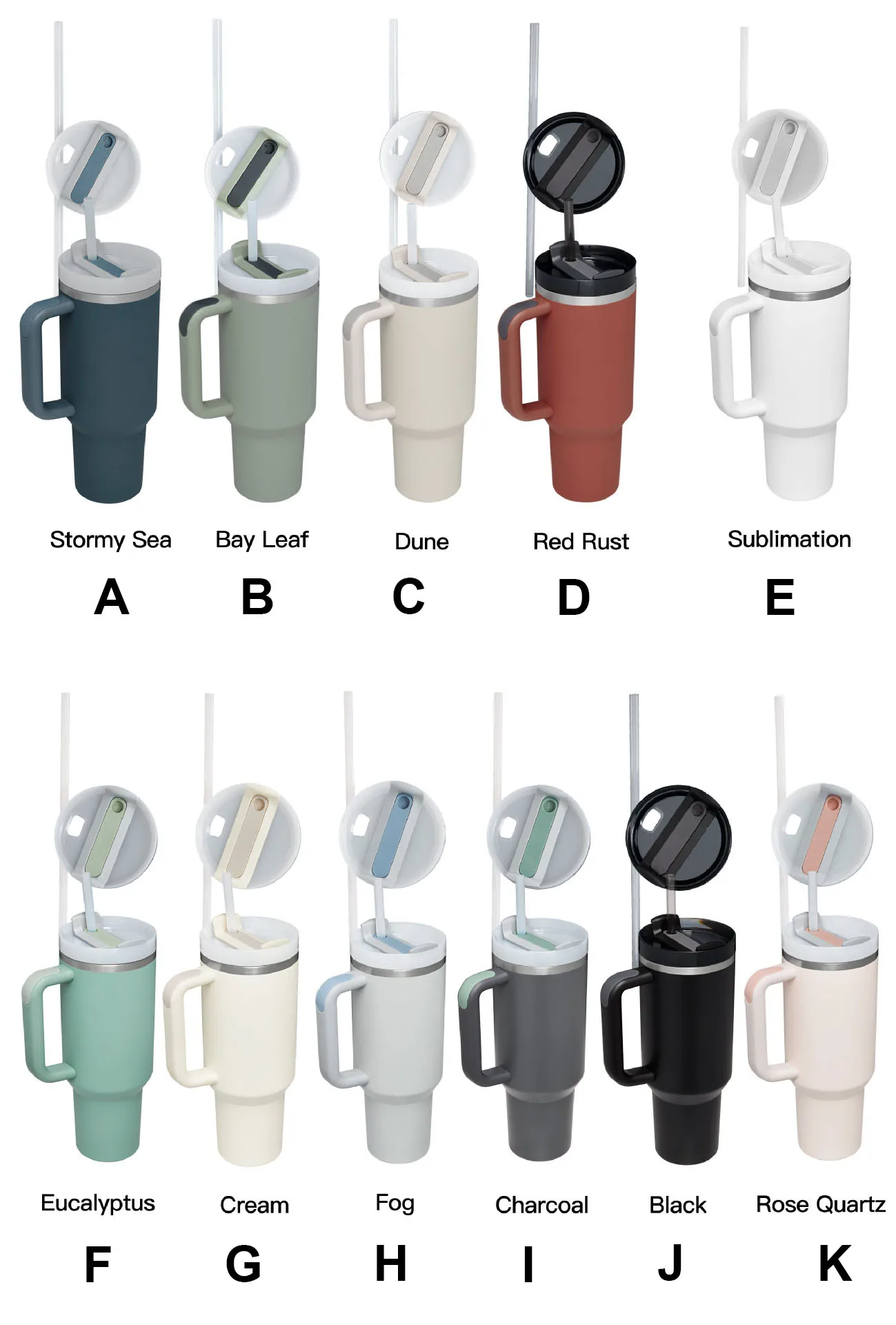 Picture 3: The Big capacity  Tumbler Bay Leaf  Soft Matte  40 OZ Customized Your logo