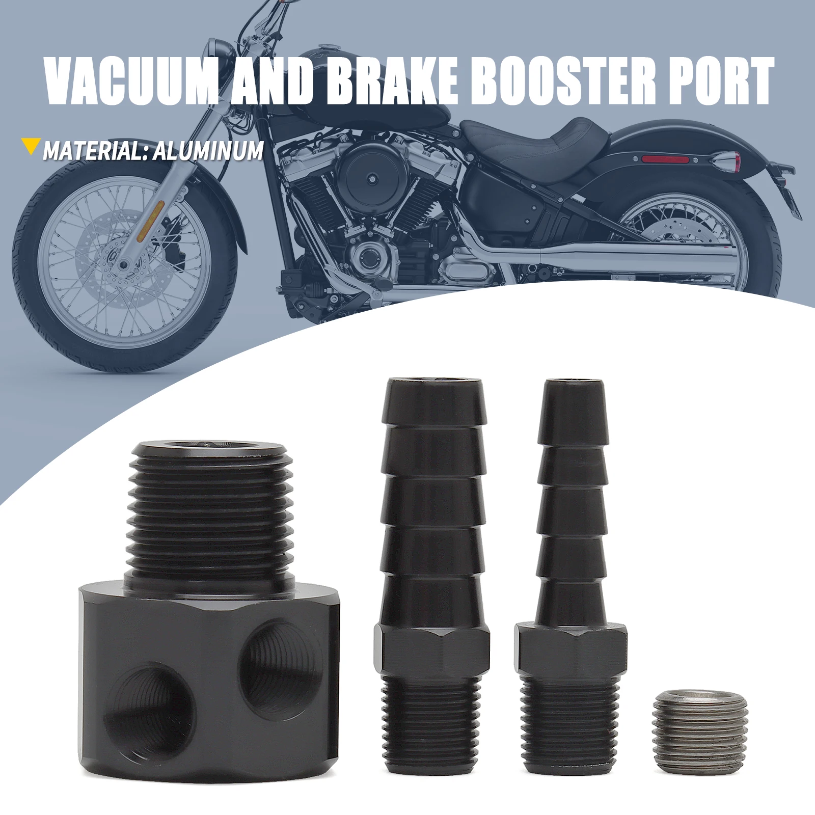 Aluminum Universal Speedway Motor Vacuum Brake Booster Port 1/4