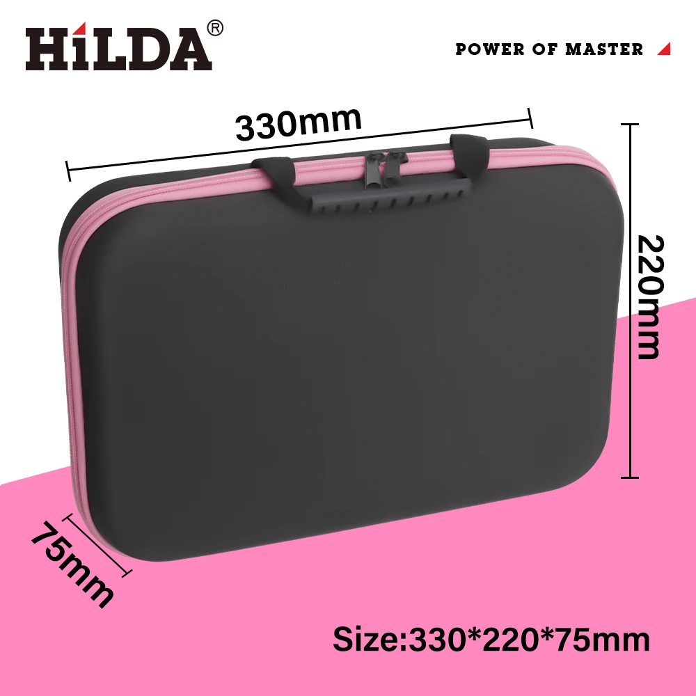 حقيبة أدوات هيلدا الوردية المحمولة من قماش أكسفورد لتخزين أدوات الحفر الكهربائية حقيبة حمل مضادة للصدمات
