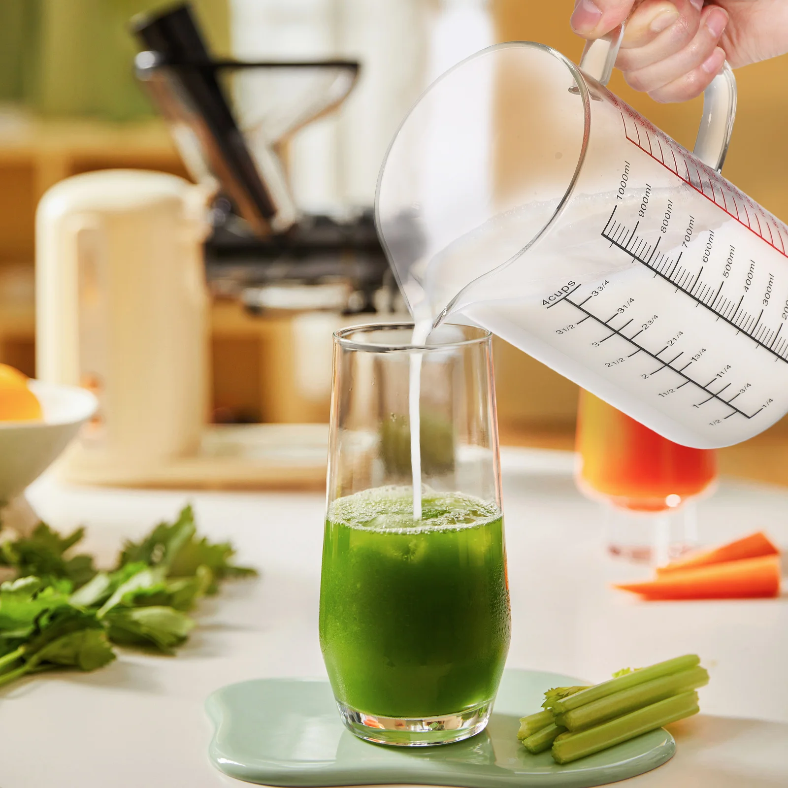 

Glass Measuring Cup 1000ml High Borosilicate Heat Resistant Liquid Measuring Kitchen Cooking Baking Mixing Pour Spout Handle