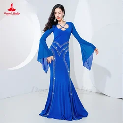 Belly Dance Dress Women Iraq Hair Swing Robe Slim Fit Dress Long Sleeves Senior Spandex Kawleeya Performance Robes Dresses