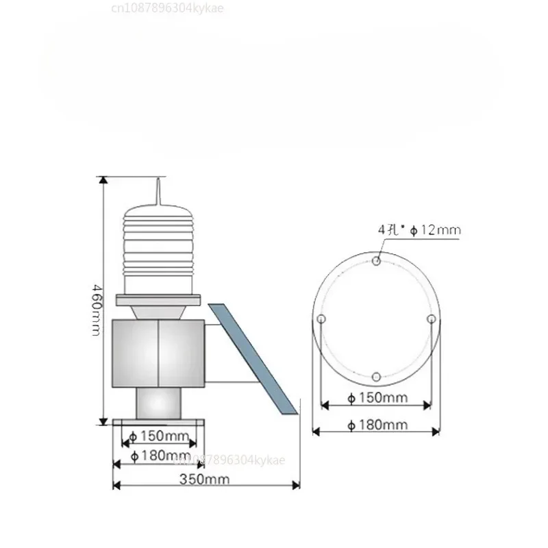 IP65 Aviation Obstruction Light Solar TGZ-122LED Beacon Light High-Rise Signal Tower Bridge und Culvert Chimney Warning Light