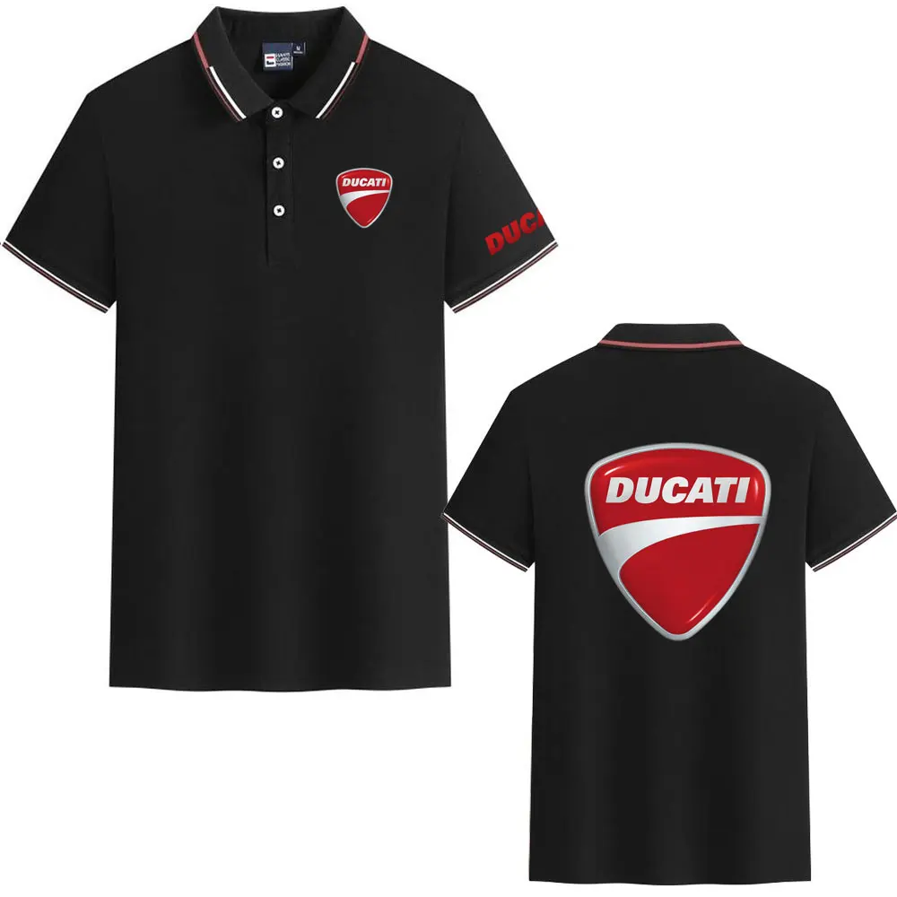 2026 Ducati Racing Motorcycle Collared Polo Shirt Short-Sleeved T-Shirt Men Women Summer Top Motogp Fan Clothing Cycling Suit view 2