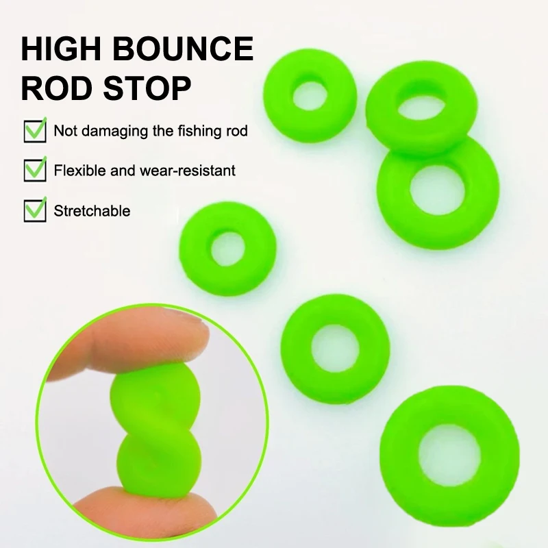 Neu 10er-Pack Rutschfester Angelruten-Stopper aus Silikon – Rutenhalter-Clip für sicheren Halt – Detail 9