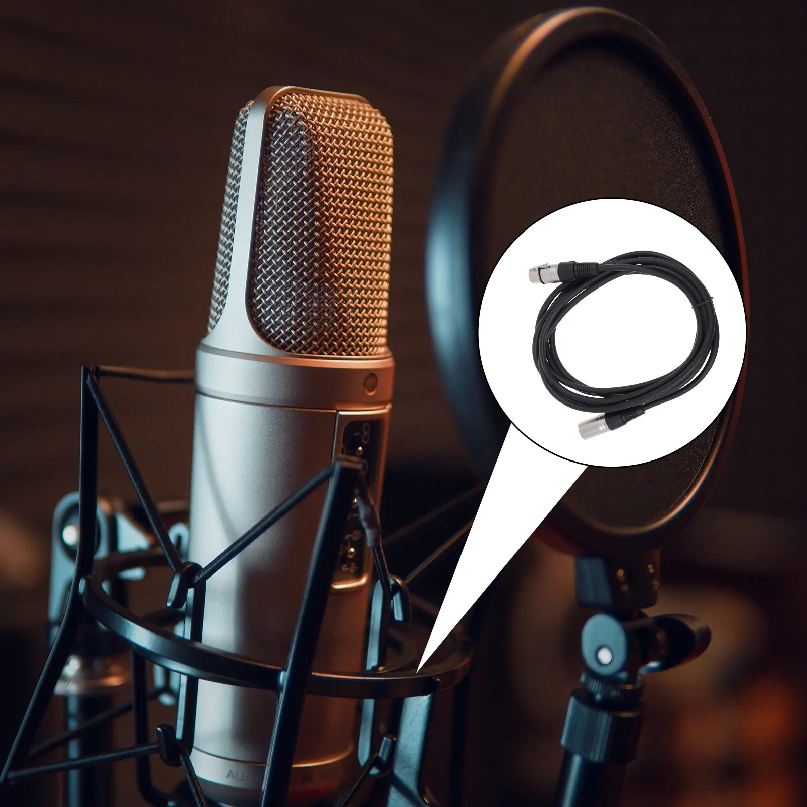 

1pc Premium Microphone Double Shielding Zinc Alloy Connector Noise-Free Signal Transmission for Mixers Amplifiers Equalizers