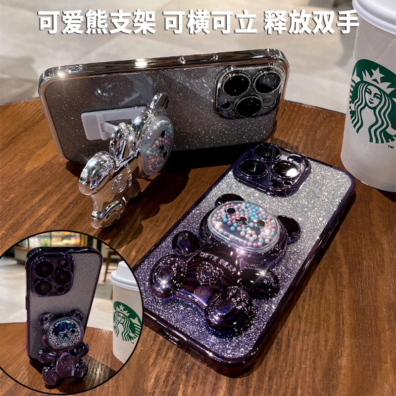 Glitter Plating Case For Xiaomi Redmi Note 12 Turbo 12S 13C Pro Speed Plus Mi 12T 11 13 14 Pro Ultra Lite TPU Cover VanityMirror