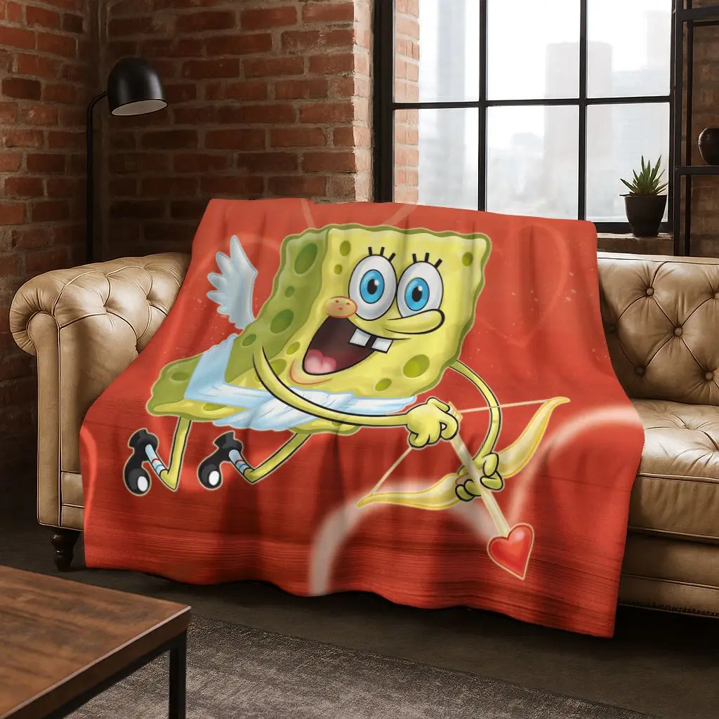 الكرتون S-سبونجبوب سكوير باتريك ستار الفانيلا بطانية لينة رمي بطانية للسرير غرفة نوم غرفة المعيشة السفر نزهة هدية #5