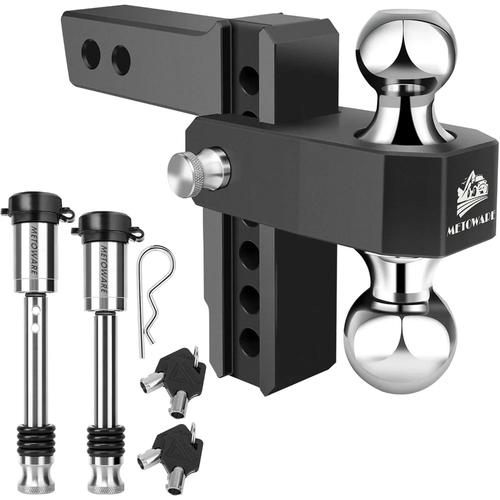 

Регулируемая сцепка для прицепа METOWARE — алюминиевая сцепка для падения подходит для 2-дюймового приемника — сверхмощная сцепка для прицепа с 6-дюймовым падением/подъемником для