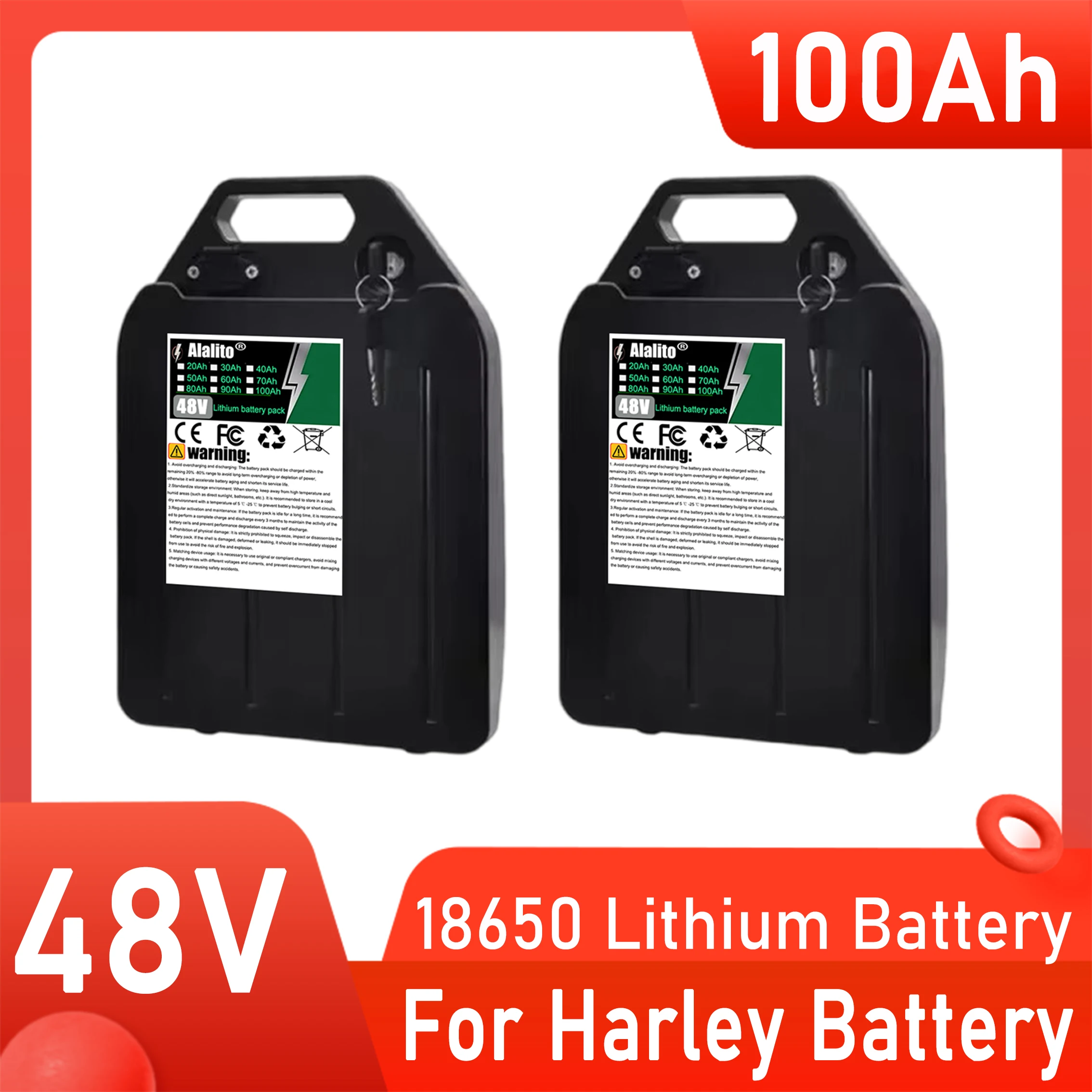 36V 100Ah， Multiple capacity options,for 250-2000W motors, built-in BMS protection, air freight