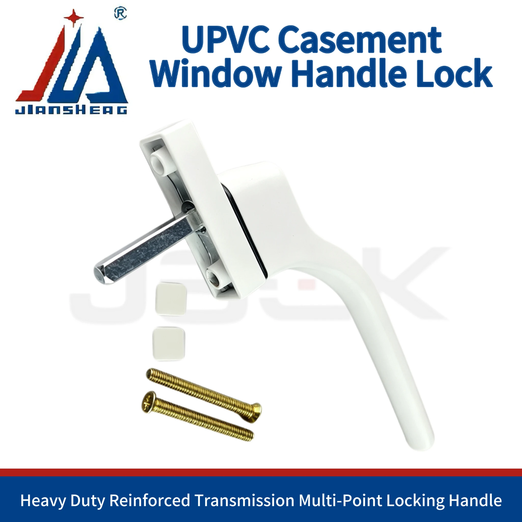 PVC Window Handle for UPVC Casement Windows, Aluminum Alloy Tilt Turn Lever Hardware, Smooth Opening Replacement Accessory