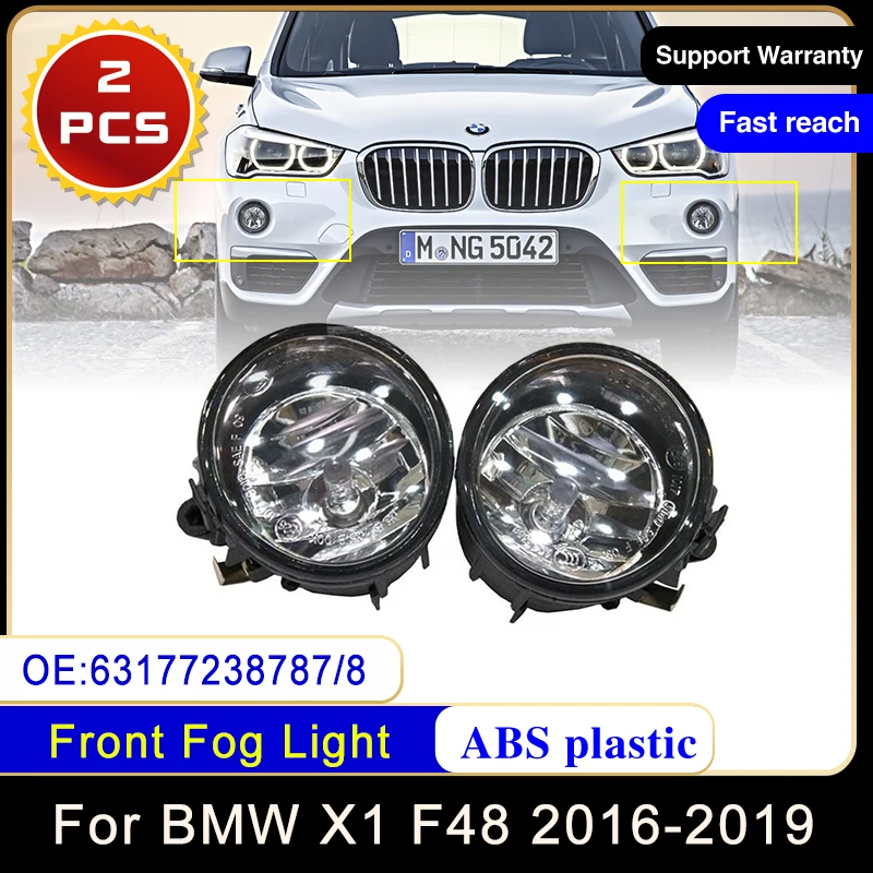 

2x Front Fog Lamp For BMW X1 X3 X4 X5 X6 F48 F25 F26 F15 F16 2016~2019 63177238787 63177238788 With Bulbs Car Foglight Foglamp