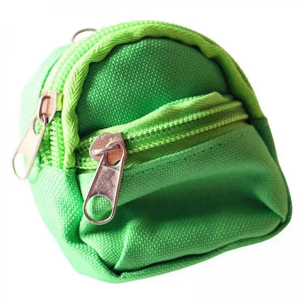 

2xMiniature Doll Backpack Pretend Toy for Doll House Accessories Ornaments green