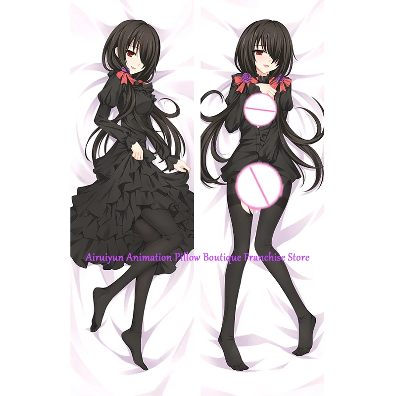 

Anime Dakimakura Pillow Case Kurumi Tokisaki Sexy and Busty Beautiful Girl Double-Sided Halloween Decoration