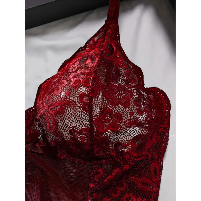 جديد الصيف الرسن ثوب النوم شفافة الأحمر الملابس الداخلية الإناث مثير منامة تول فستان سهرة مريح المرأة بيجامة سلسلة مجموعة