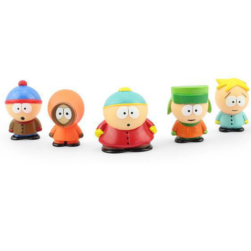 6cm 5PCS Set Southern North Park Action Figure Toy Stan Eric Creative Austral Park Doll Gift for Kids Home Decoration Moldel