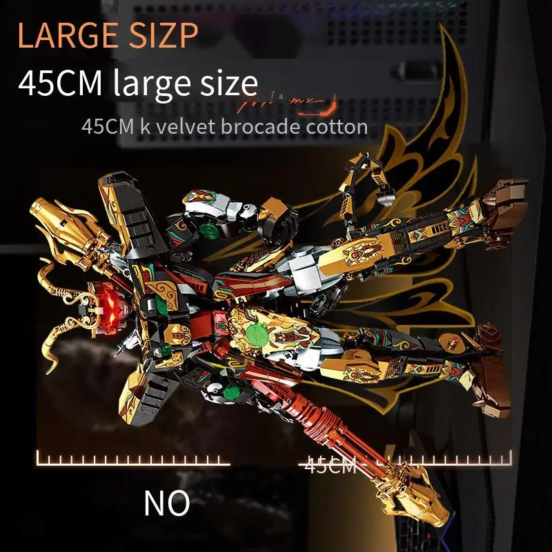 Wukong Roboter Mech Baustein Modell Roboter Riesenpuzzle Montage Mythisches Spielzeug Kinderbausatz