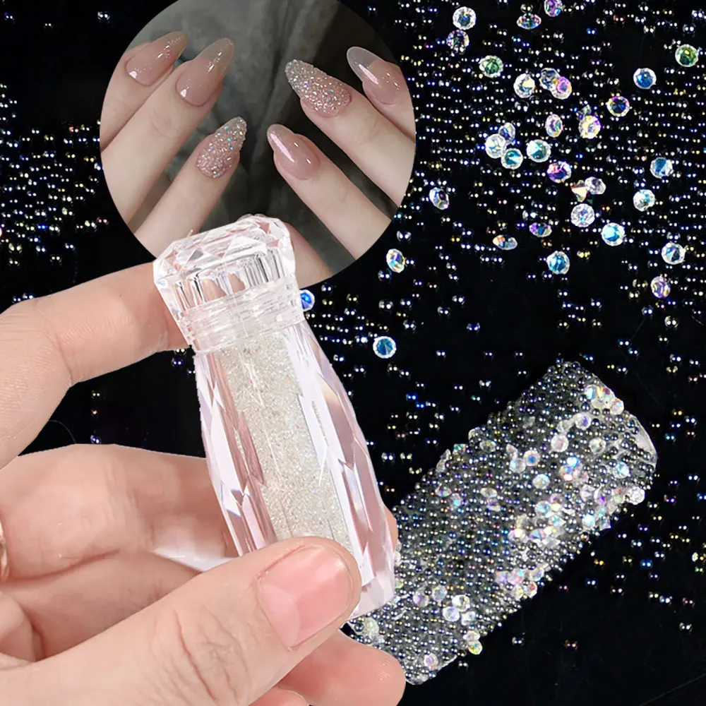 Diamonds Micro Caviar Beads Micro Pixie Nail Stone Beads Nail Crystal Rhinestone Mini 3D Nail Art Rhinestones Beads 5gram