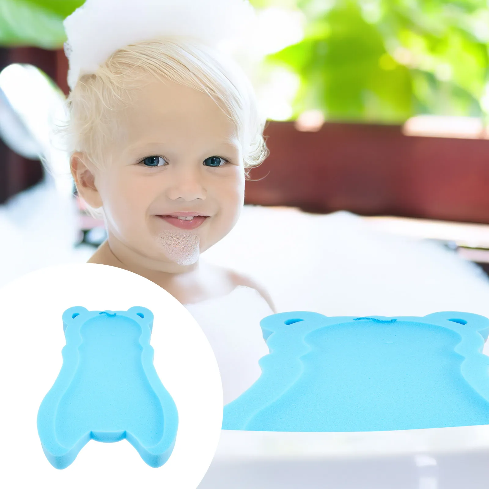 

Baby Bath Sponge Cushion Soft Safe Sponge Newborn Infant Toddler Bath Mat Support Pad Comfortable Baby Bathing Mat
