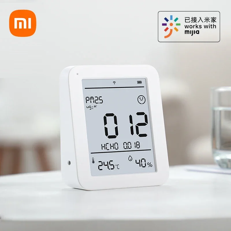 Xiaomi Miaomiaoce Air Quality Detector PM2.5 Formaldehyde Monitor Digital Temperature Humidity Tester E-ink Screen