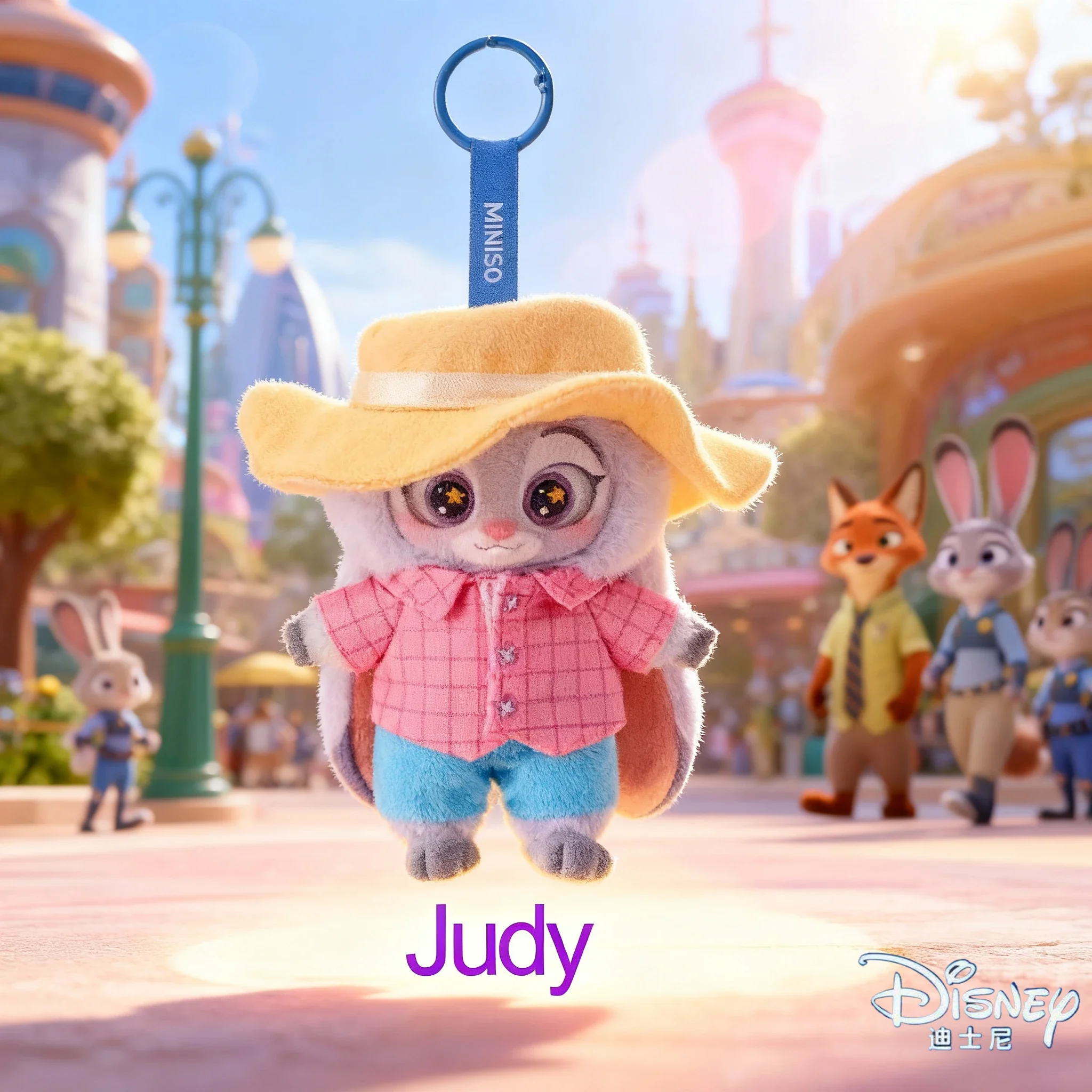 2025 صندوق أعمى جديد من Disney Zootopia - سلسلة مفاتيح من الفينيل من Nick & Judy، لعبة عصرية قابلة للجمع هدية صندوق غامض عشوائي