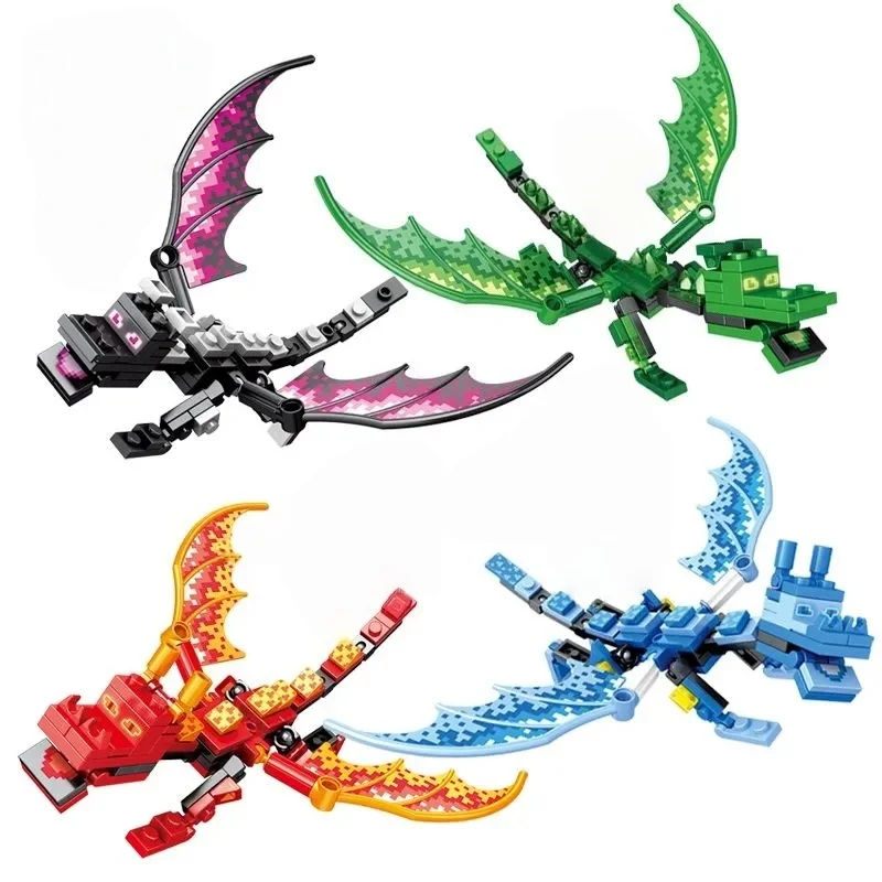 

Новый конструктор «Мир блоков»: Летающий дракон, сборная модель с фигуркой, кирпичики для сборки, подарки на день рождения