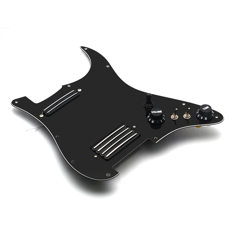 

SH 2 Rail + 4 Rail Pickup Предварительно смонтированная гитарная накладка ST Разделительная катушка звукоснимателя хамбакера Загруженный набор накладки