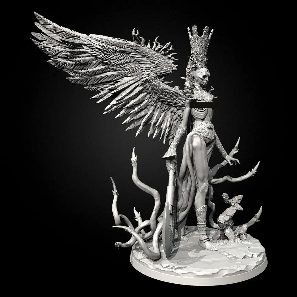 50 mm gesichtslose Königin Zarell, weißes Modell, Montage, Miniaturen, 3D-DIY-Färbung, Basteln, Geschenke für Männer und Frauen – Detail 7