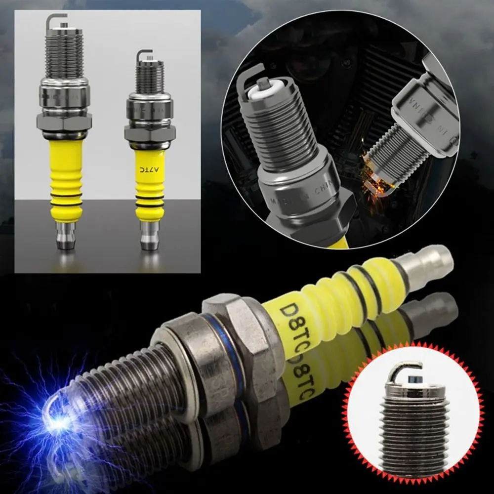 High Quality 2 Styles Pedal Motorcycle Yellow&Silver A7TC Curved Beam 125150 Spark Nozzle E-bike Accessories