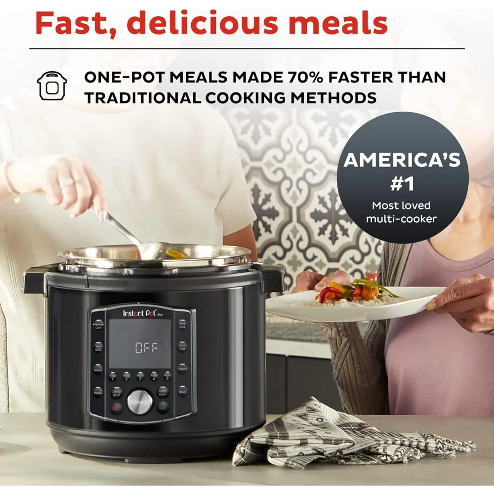 10-in-1 Pressure Cooker, Slow Cooker, Rice/Grain Cooker, Steamer, Sauté, Sous Vide, Yogurt Maker, Sterilizer