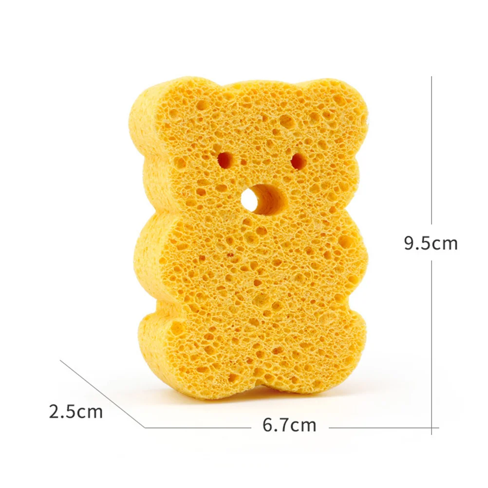 3Pcs Sponge Scrubber for Baby Bath Natural Loofah Bathing Pads Highly Absorbent Water Quick Lathering No Phosphor Safe Skin