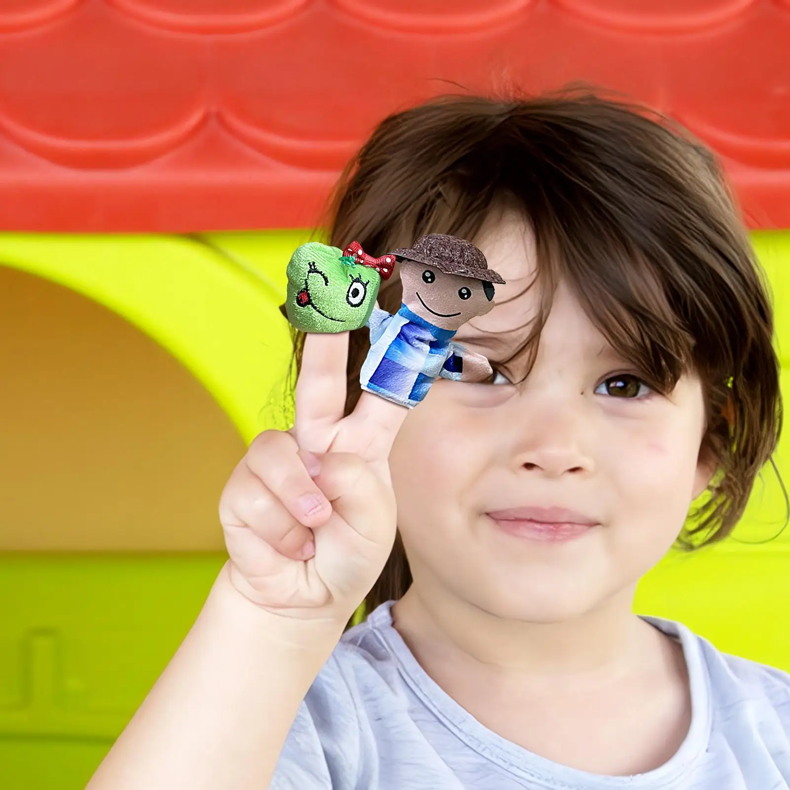 Burattini da dito 6 pezzi Burattini da dito per bambini carini Bambole di peluche interattive Puntelli per prestazioni Giocattoli di apprendimento per lo sviluppo