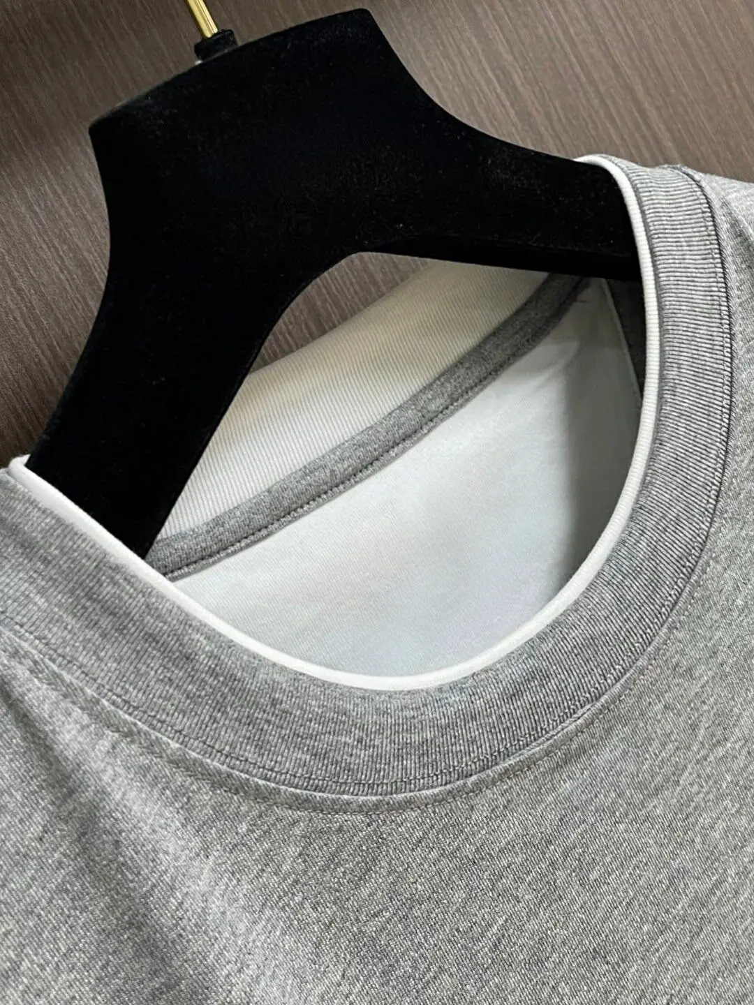 Italy BC summer new old money style Modal round neck fake two-piece short-sleeved casual T-shirt half-sleeved