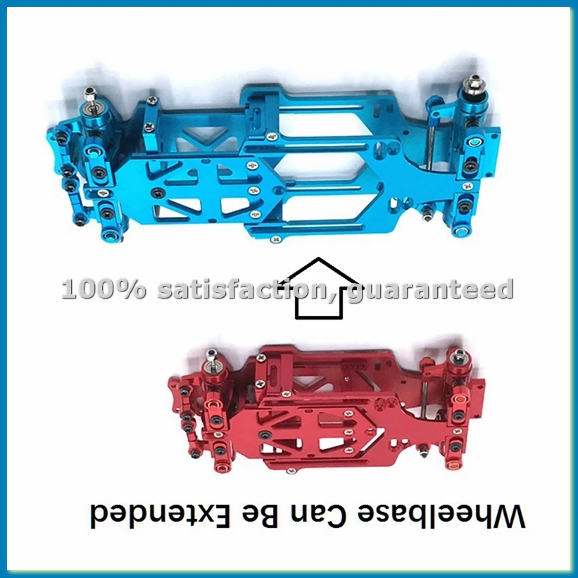 

RC01 Металлическое шасси-рама с регулируемым колесным базой для радиоуправляемых дрифт-машин в масштабе 1/28, комплект для K969 K989 284131 MINI-Q, серебристый-ABVK
