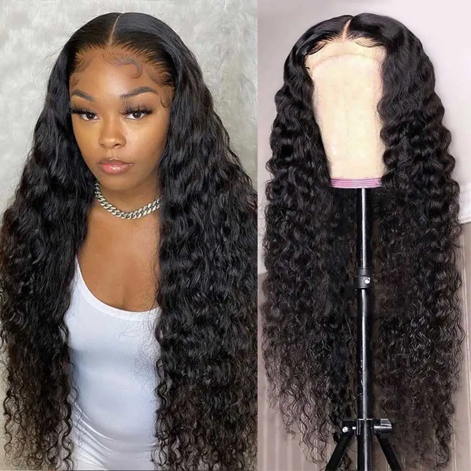 13x4 13x6 Lace Front Human Hair Wigs Deep Wave Wig 360 Lace Front Wigs for Black Women  Alibaby Curly Human RemyHair Wig