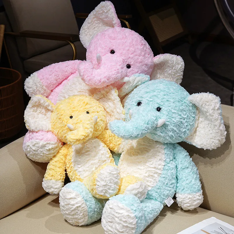 

Мягкая игрушка-слон 45/65 см, очень мягкий, длинноволосый, однотонный, в подарок друзьям на день рождения