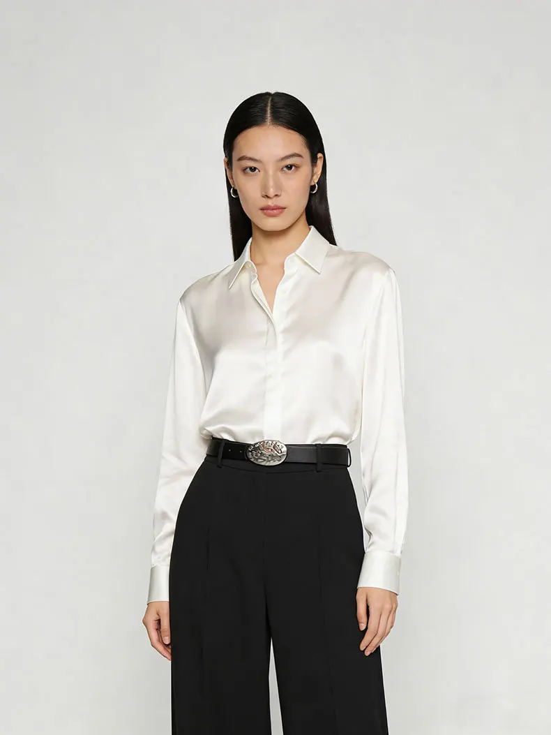 New stylish niche-design minimalist oval leather buckle a sophisticated commuter belt that pairs perfectly with jeans