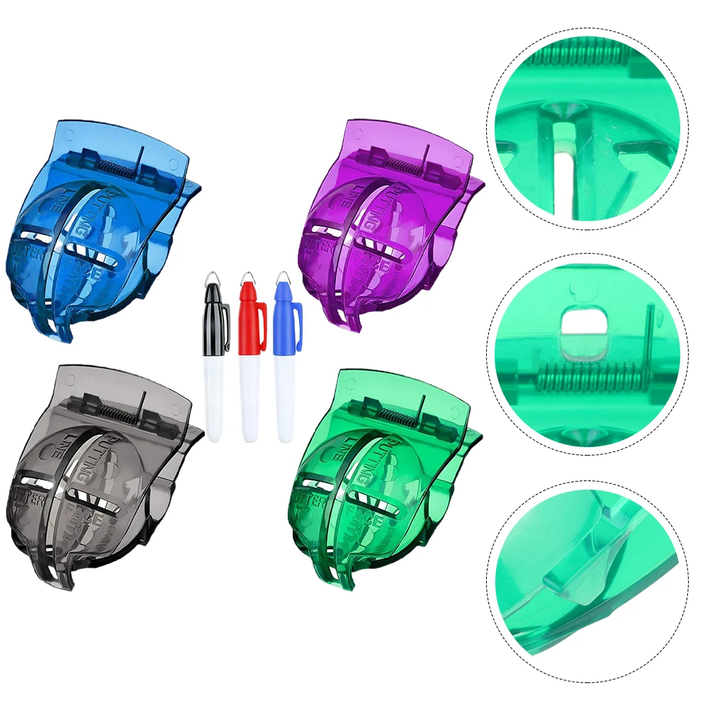 7Pcs Golf Ball Liner Tool Portable Lightweight Marker with Precision Design for Swing Alignment Front Back Marking Training Aid