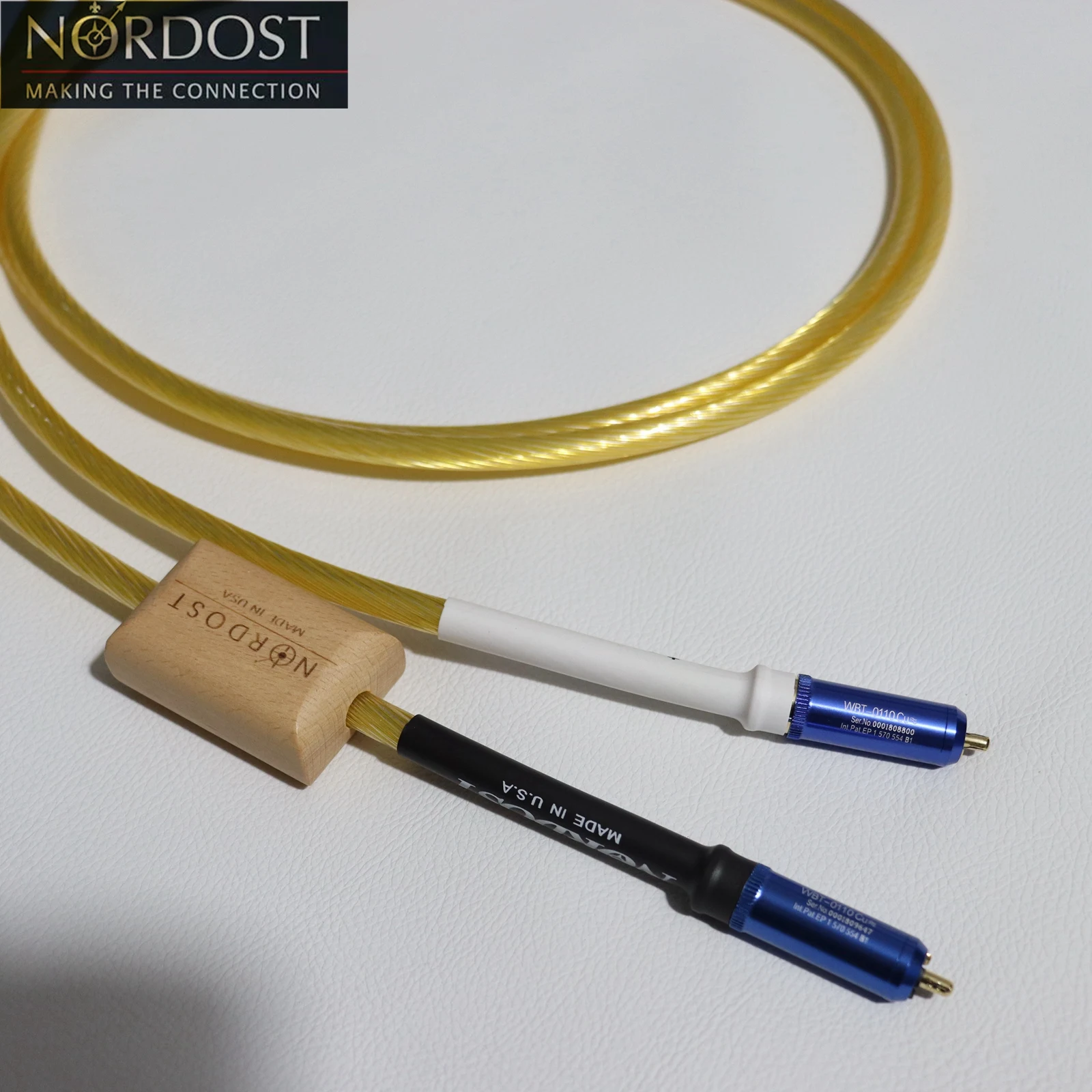 Genuine GOLD Nordost ODIN 2nd generation RCA cable sterling silver audio line audiophile CD amplifier tube cable 1pair