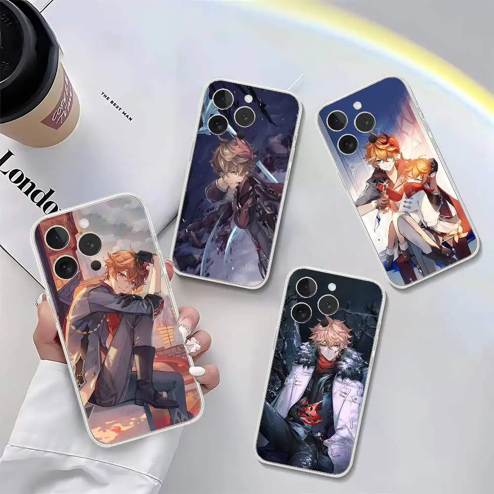 حافظة هاتف T-Tartaglias لهاتف آيفون 17 16 15 14 Plus 13 12 11 Pro Max غطاء خلفي شفاف #1