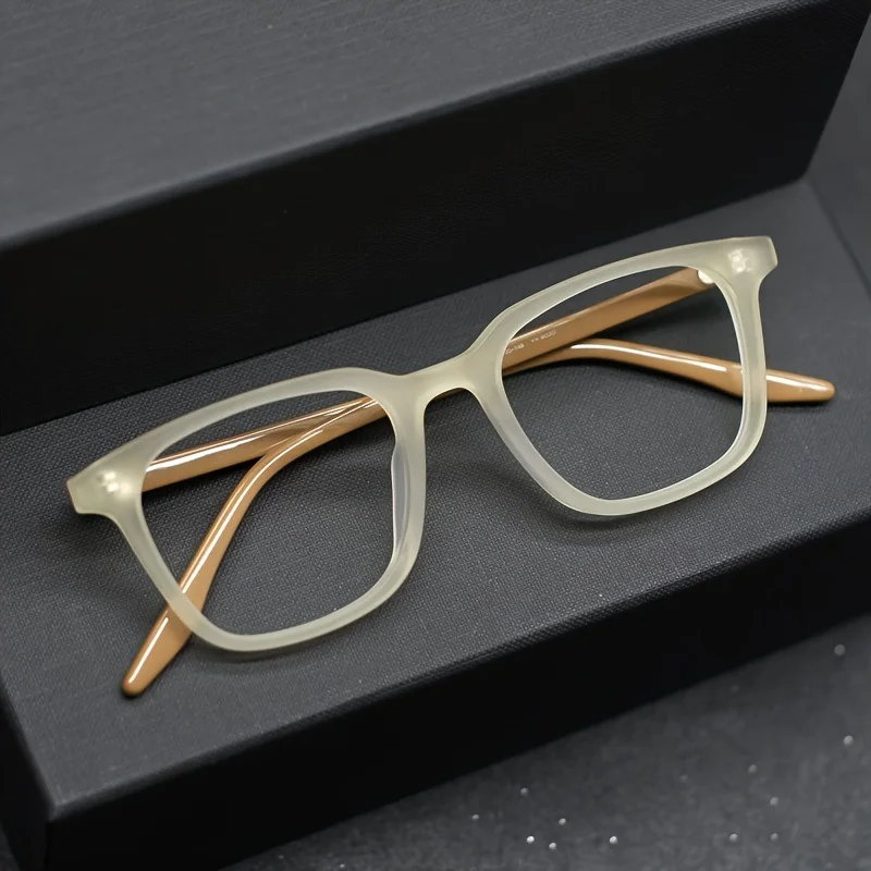 1pc Square Glasses Frame Unisex Lightweight Eyeglasses with Clear Lenses Frame for Women Men Eyewear