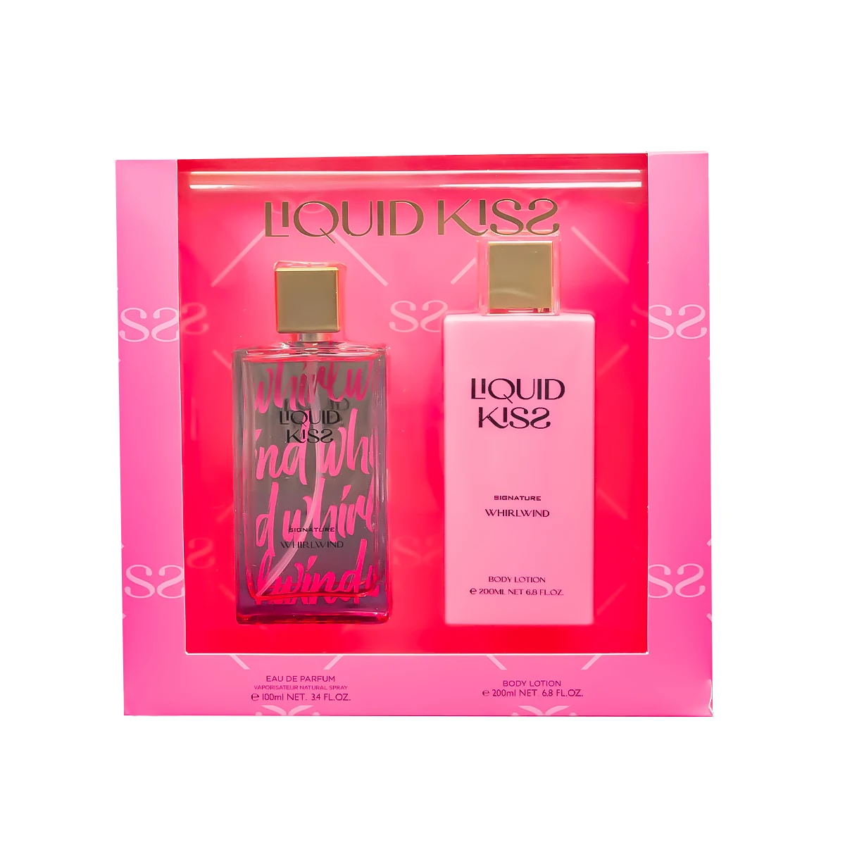 LIQUID KISS Mist Lotion Set for Women Body Mist Gift Sets 3.4 oz Eau de Parfum Spray 6.8oz Body Lotion WHIRLWIND Fragrance 2 Pc