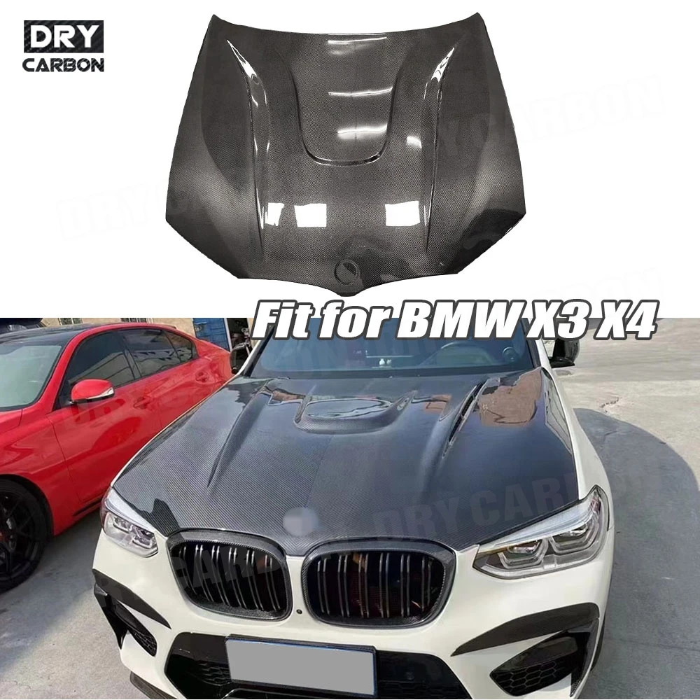 

Carbon Fiber Front Engine Hood Cover Bonnet Cap Body Kits for BMW X3 G01 X4 G02 F97 X3M F98 X4M 2019+ Hood Accessories