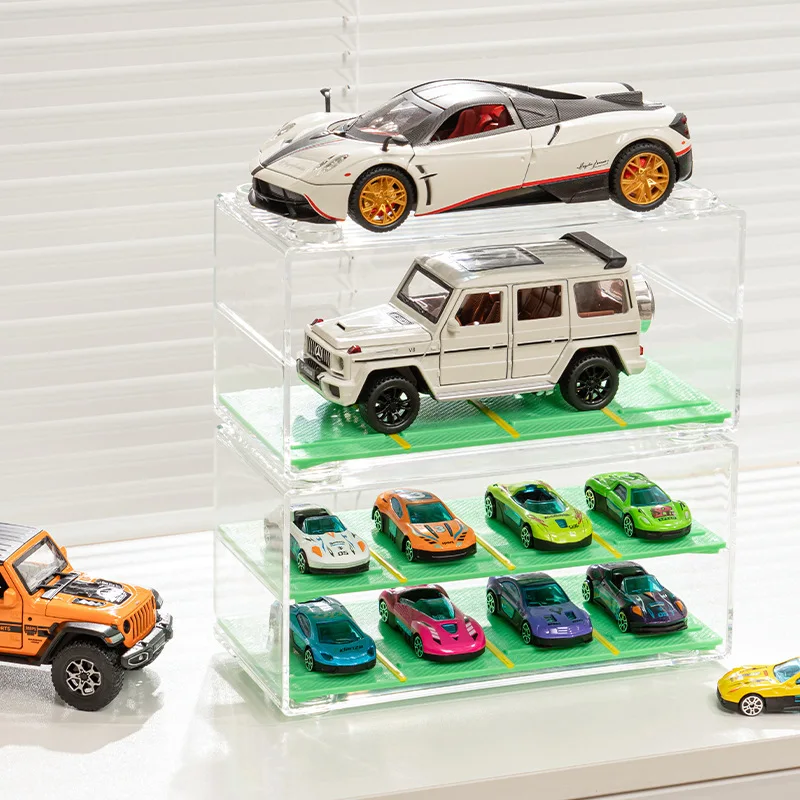 

Car Storage Box Can Be Stacked Toy Car Model Display Stand Transparent Hot Wheel Domica Parking Space Independent Storage