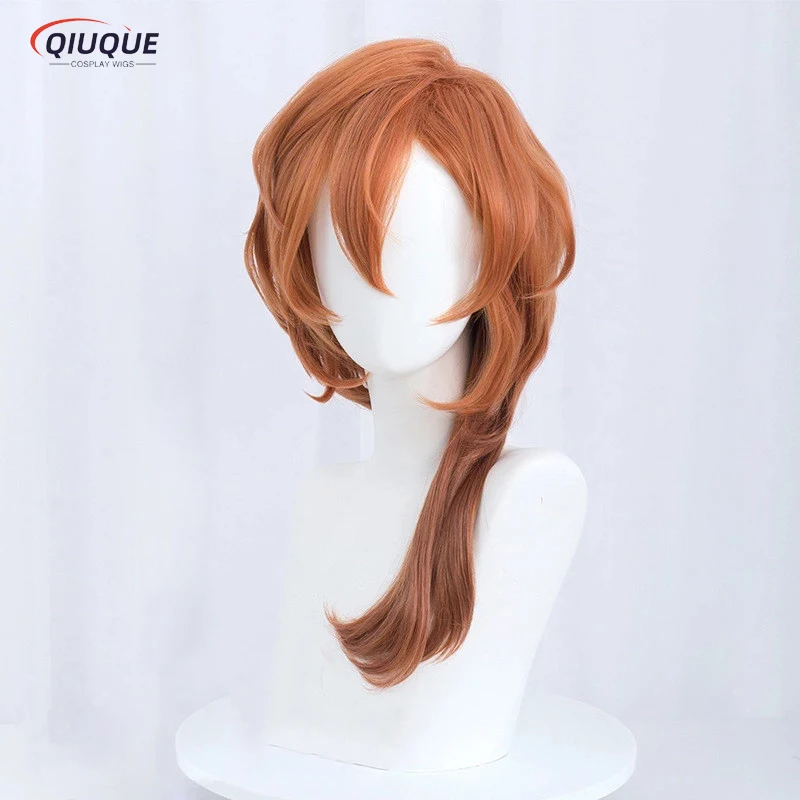 Chuuya Nakahara Cosplay Wig Cosplay 55cm Brown Gradient Heat Resistant Synthetic Chuya Nakahara Wigs + Wig Cap