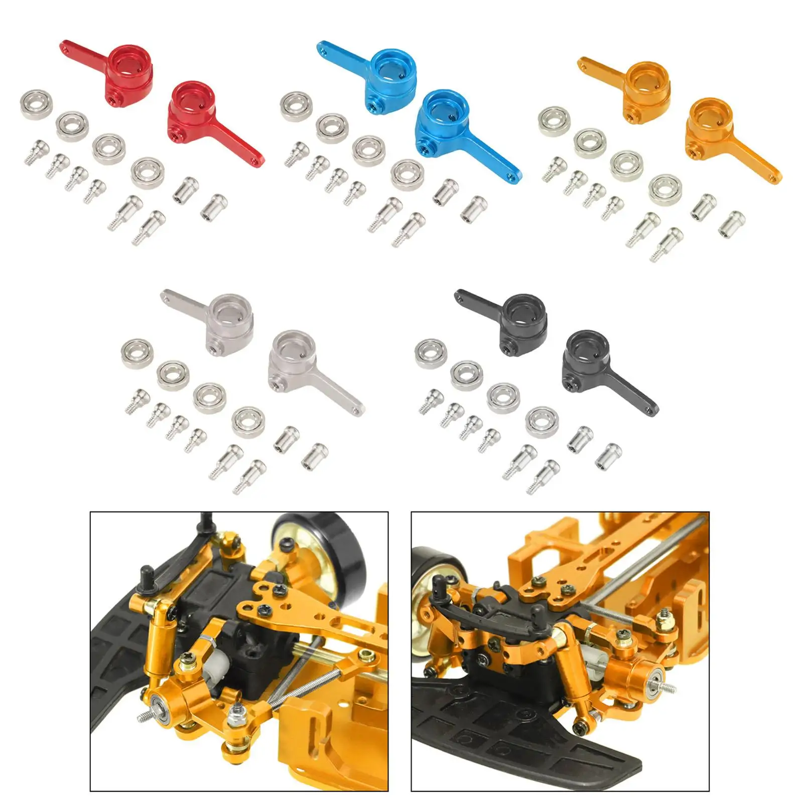

RC Front Steering Cup Easy to Install Multifunction Heavy Duty Modification Upgrade for K969 K979 K989 284131 284161 284010