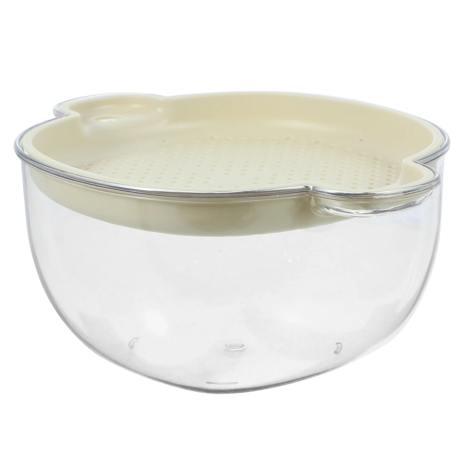 

Fruit Bowl Fruits Vegetable Washing Filter Basket Pan White Plastic Kitchen Drain Colander