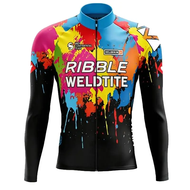 New Spring Autumn Long Sleeve Quick Dry Men Cycling Clothing Outdoor Mountain Bike Breathable Team Cycling Sweatshirt