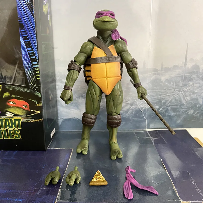 Film NECA Mutant Ninja Turtles Actionfigur Raphael Donatello Michelangelo Leonardo Shredder Krang Figuren Spielzeug – Detail 38