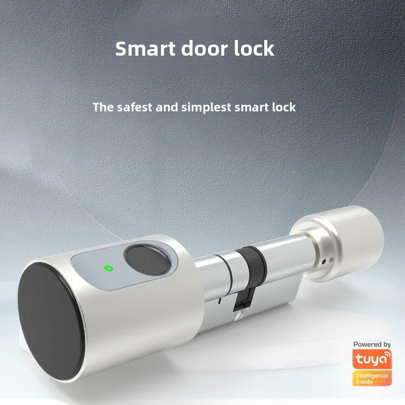 Bluetooth Smart Lock Cylinder Fingerprint Card APP Unlock for Wooden Door Hotel