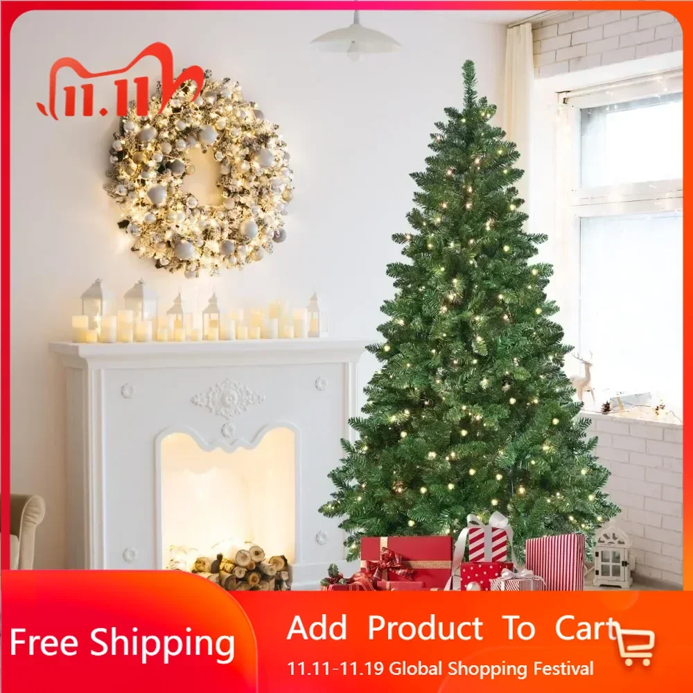 9 Ft Artificial Christmas Tree, Prelit Christmas Tree with 620 LED Lights, App-Controlled Multi-Color RGB Lights,Christmas Trees